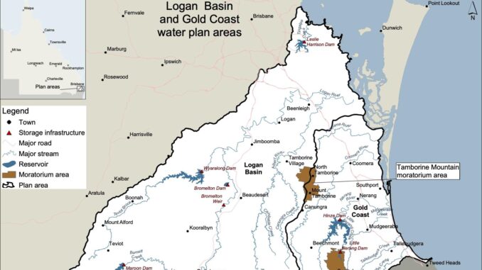 Logan basin Gold Coast moratorium areas