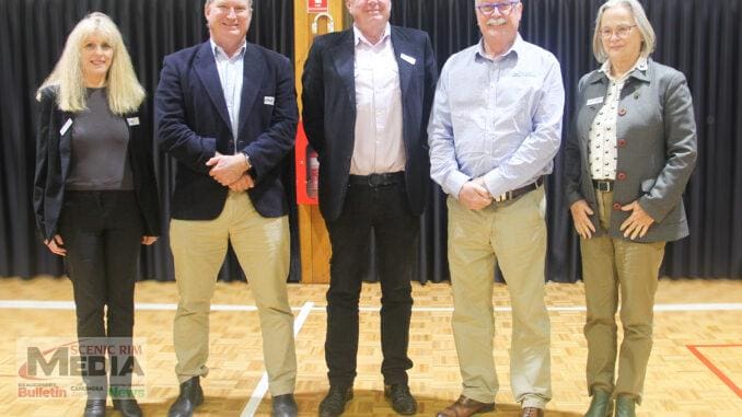 Cr Kerri Cryer, Cr Stephen Moriarty, Mayor Tom Sharp, IGEM Alistair Dawson and Cr Amanda Hay