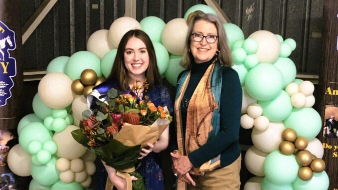 2024 Beaudesert Showgirl Charlotte Stubbs with her mother Lisa Stubbs. Image supplied