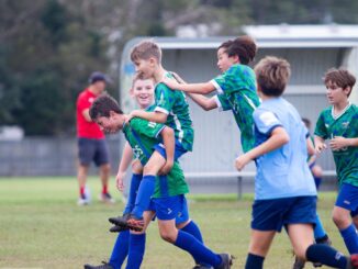 Aedan & Taylor celebrating a goal