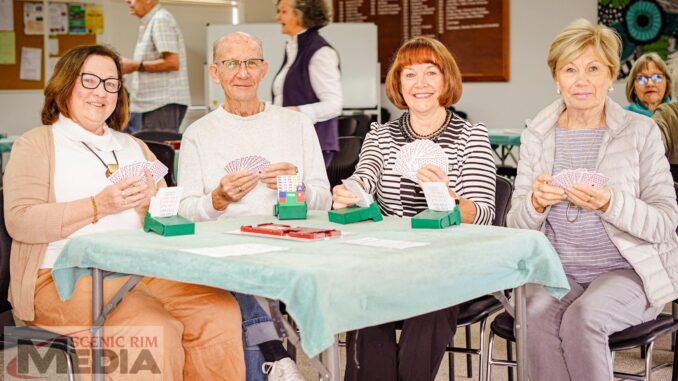 Gayle Donaldson, Chris Pender, Dianne Crichton, Pam Warrell Tamborine Mountain Bridge Club