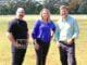 TMSA President Mick Angus, Little Athletics Centre Manager Hope Kerslake with Member for Scenic Rim Jon Krause